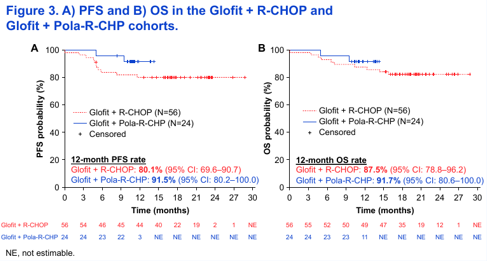 图9 Glofit+R-CHOP或Glofit-Pola-R-CHP一线治疗DLBCL的PFS和OS.png